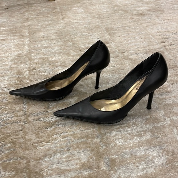 JUBILEE NEW YORK black pumps with thick stitch size 39 approx 3.5-3.75 in. Heel - Picture 2 of 11